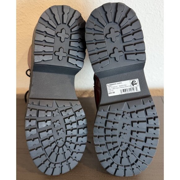 Madden girl Carra Platform Combat Boots Women’s Size 6 Burgundy Lace-up Side Zip - Picture 11 of 11